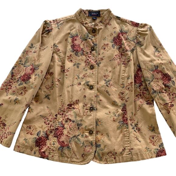 Via Penny Lane Reworked Apparel | Aaliyah Graphic Floral Jacket Large - Picture 5 of 8